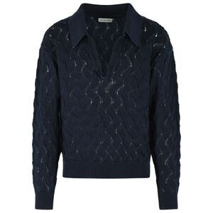 Dries Van Noten 'Maquis' Navy Cotton Sweater Men